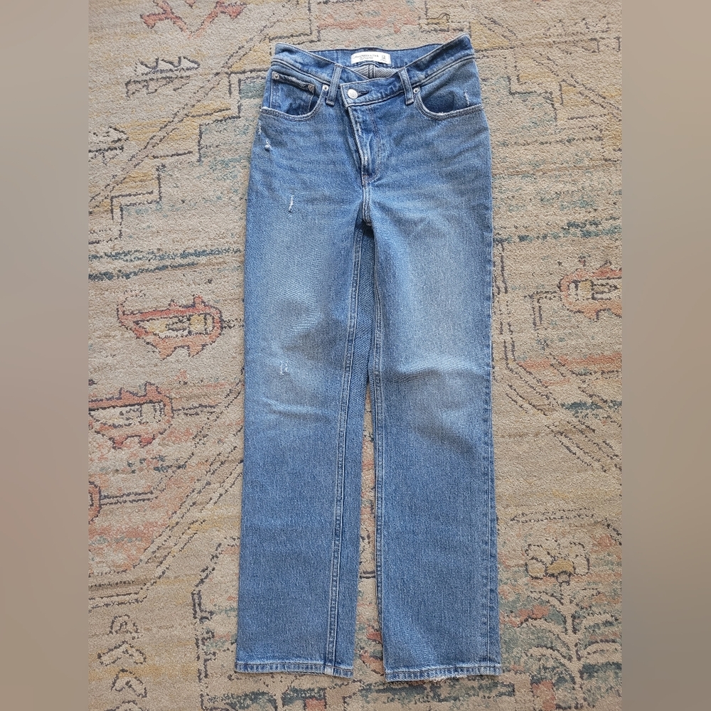 Sz 24 00 Abercrombie & Fitch 90's Straight Ultra High Rise Jeans Pants